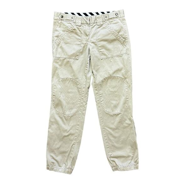 J.CREW Reinforced Knee Ankle Zip Utility Jogger Chino Pants in Khaki SZ 6 - Picture 1 of 11